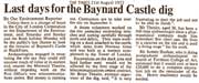 Last Days for Baynard Castle - The Times 21st August 1972