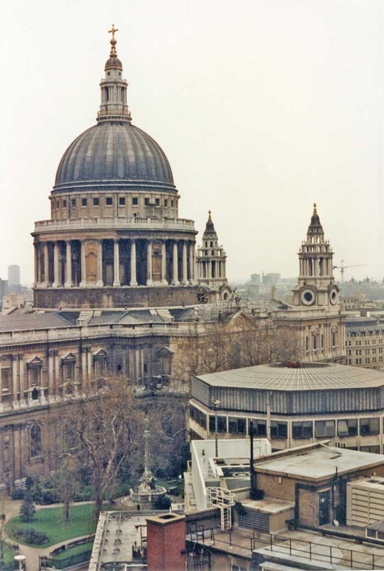 St Paul’s Cathedral with St Paul’s Cross in Churchyard in left foreground (looking south - west) - Photo 2 (looking south - west)