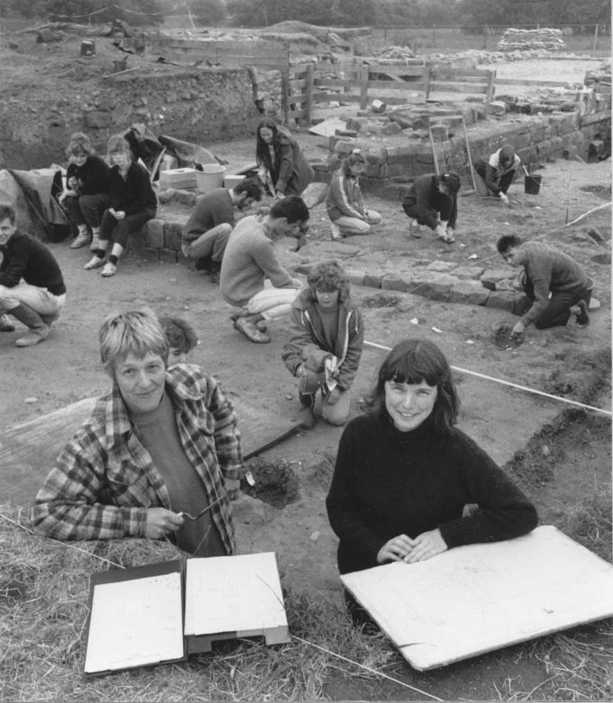 Sue Hirst and Sue Wright on their excavation of Bordesley Abbey church in the 1980’s
