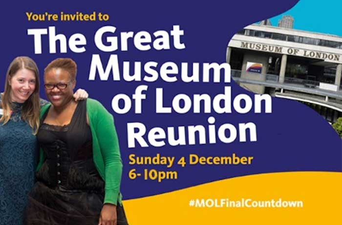 The final countdown: Flyer advertising ‘The Great Museum of London Reunion’