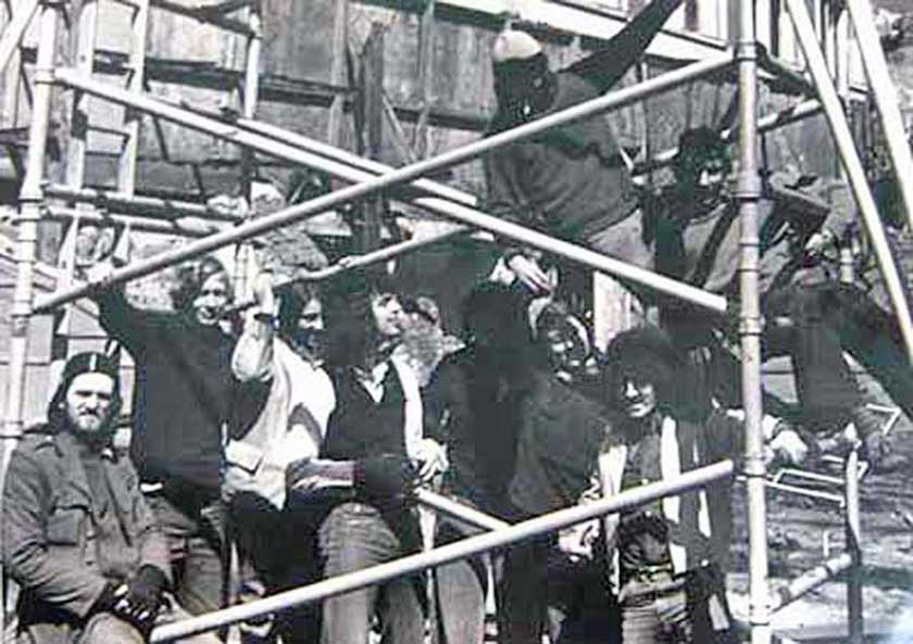 Group shot on scaffolding from Chrissie Milne (Harrison)