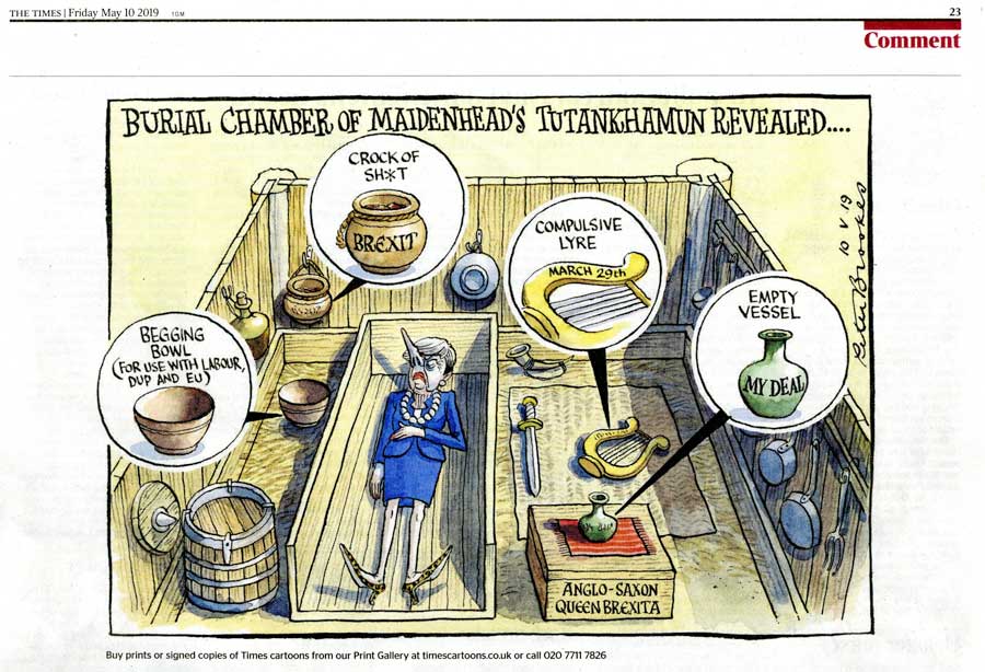 Theresa May chamber grave cartoon 10May2019